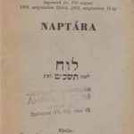 Expressz kézbesítés Az 5729. zsinagógai év naptára